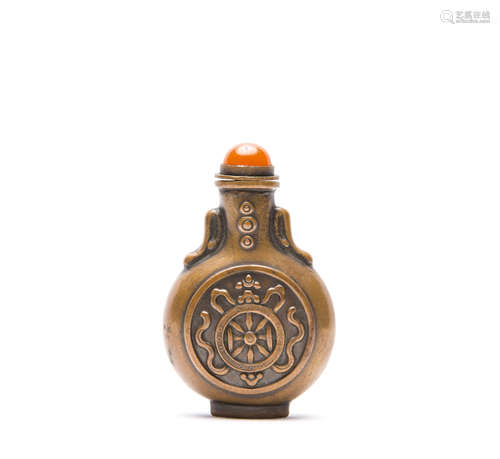 A Chinese Bronze Snuff Bottle