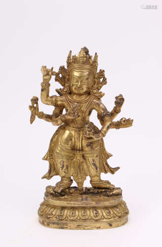 A Chinese Gilt Bronze Buddha