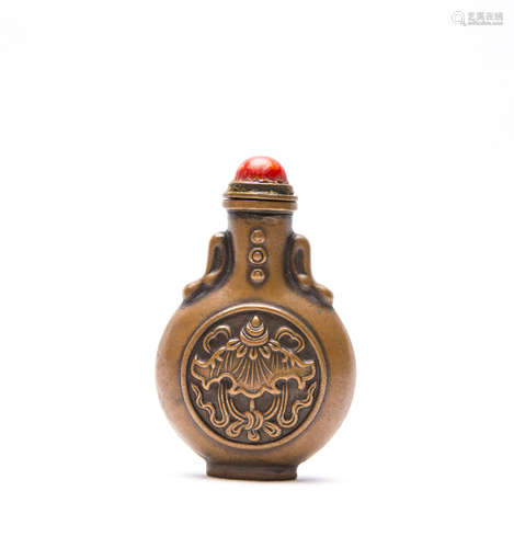 A Chinese Bronze Snuff Bottle