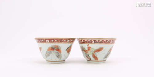 A Pair of Chinese Porcelain Cups