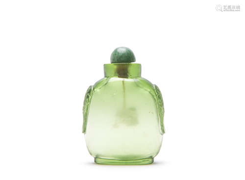 A Chinese Green Glass Snuff Bottle