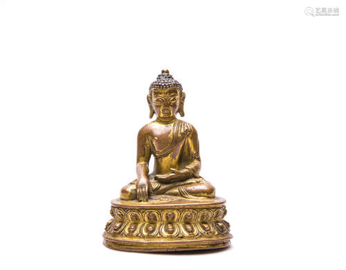 A Chinese Gilt Bronze Buddha