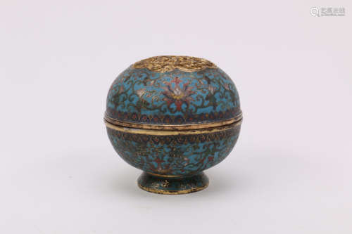 A Chinese Cloisonne Box with Cover