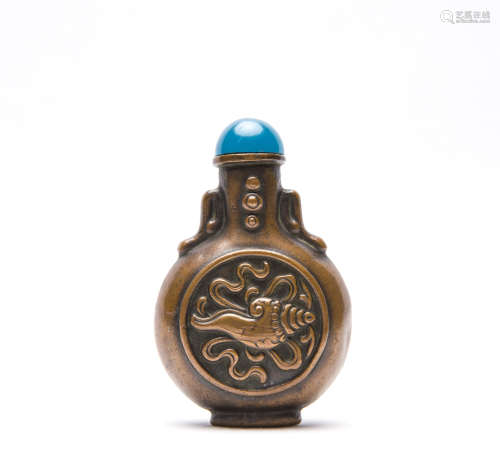 A Chinese Bronze Snuff Bottle