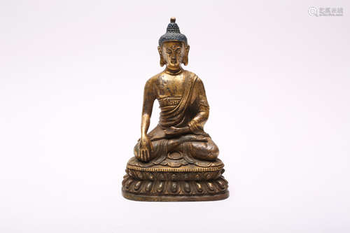 A Chinese Gilt Bronze Buddha