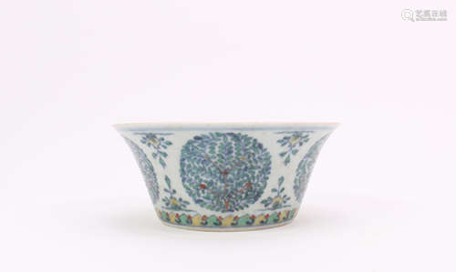 A Chinese Fine Doucai Medallion Bowl