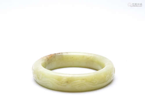 A Chinese Carved Jade Bracelet