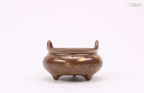 A Chinese Small Brown Glazed Porcelain Censer