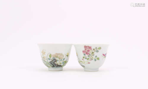 A Pair of Chinese Porcelain Cups