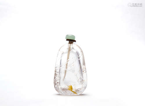 A Chinese Crystal Stone Snuff Bottle