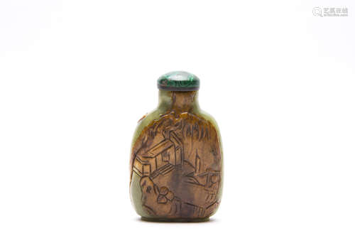 A Chinese Yellow Jade Snuff Bottle