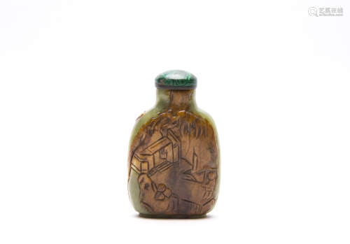 A Chinese Yellow Jade Snuff Bottle