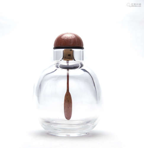 A Chinese Crystal Rock Snuff Bottle