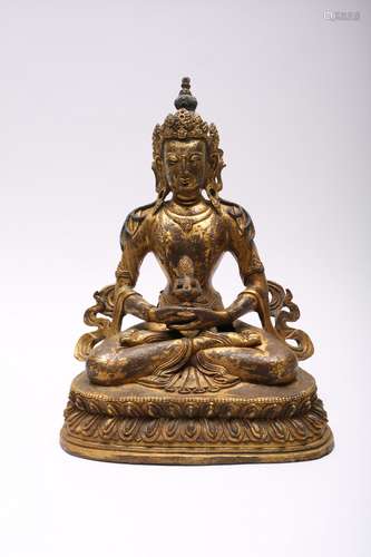 Gilt Bronze Figure of Amitayus.