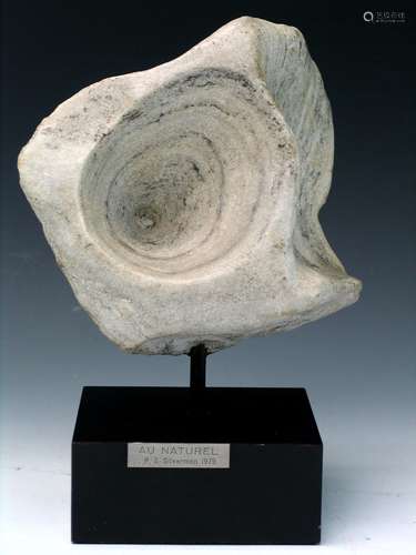 Au Naturel, 1979, Marble Sculpture, by Pauline S. Silverman.