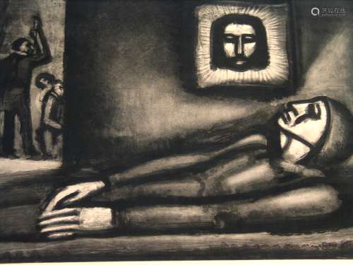 De Profundis Miserere Series, Lithograph Plate, signed and dated upper left, by George Rouault (1871-1958), French Artist.