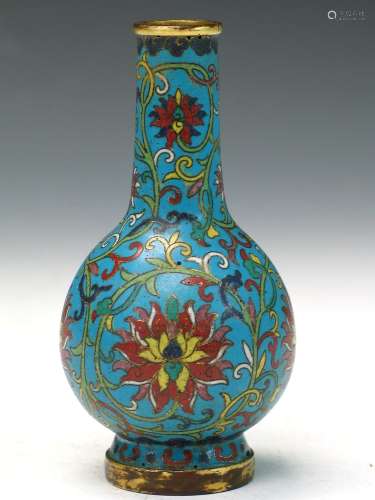 Chinese Cloisonne Vase, Qianlong Mark.