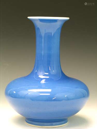 Chinese Powder Blue Porcelain Vase, Early 20th Century.