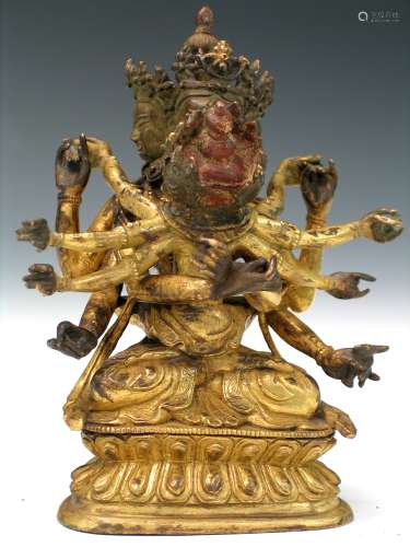 Chinese Bronze Buddha, 19th Century.