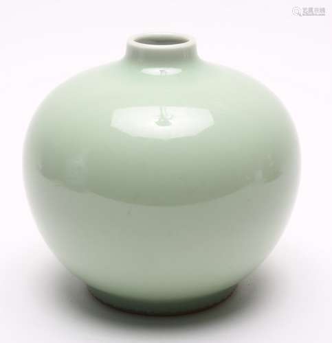 Chinese Celadon Porcelain Jar, Qianlong Mark.