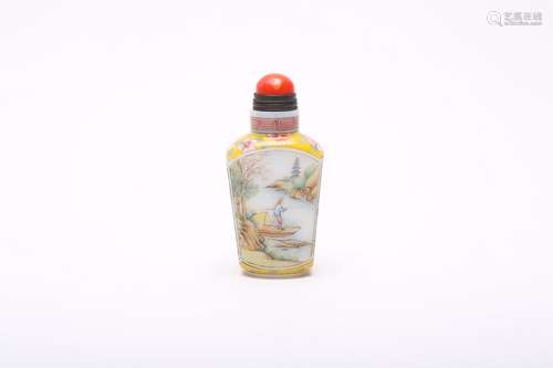 Chinese Enamel Glass Snuff Bottle.