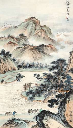 周怀民 山水 纸 轴