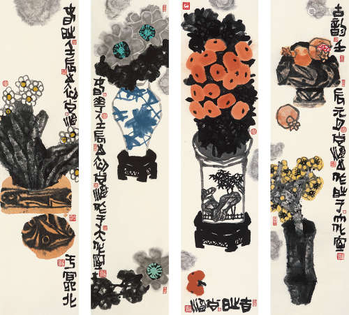 尚涛 壬辰（2012年）作 古韵吉祥 镜框 设色纸本
