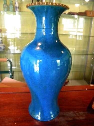 Antique Chinese Blue Glazed Big Vase