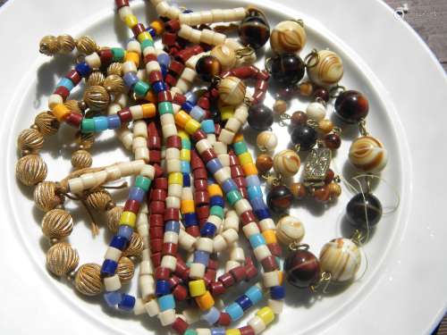 Group of Necklaces with Different Stones
