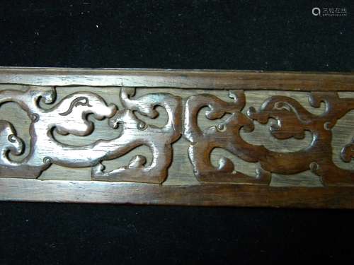 Antique Chinese Hardwood Huanghuali Dragon Panel