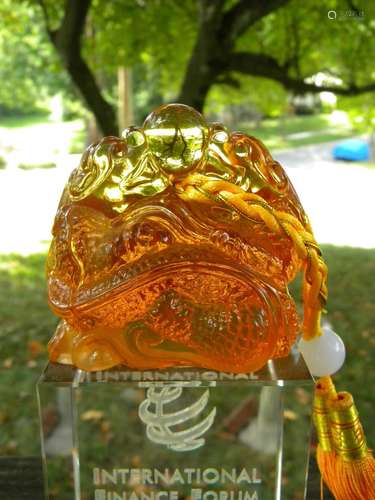 Chinese Glass Dragon Crystal Chop