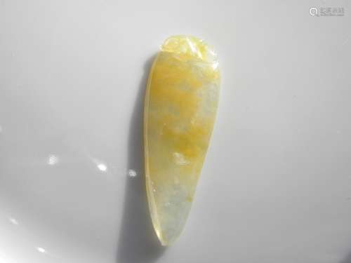 Natural Grade A Yellow Jadeite Pendant