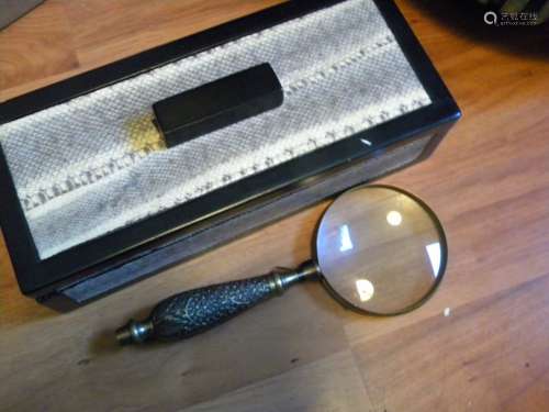 Antique Magnifier and a Box