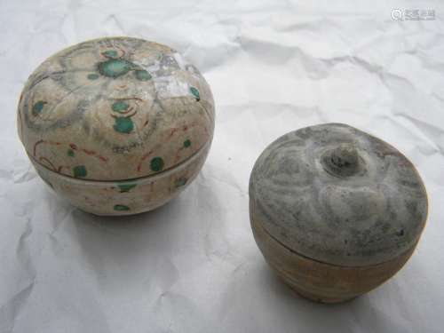 Two Antique Chinese Boxes Ming Dynasty