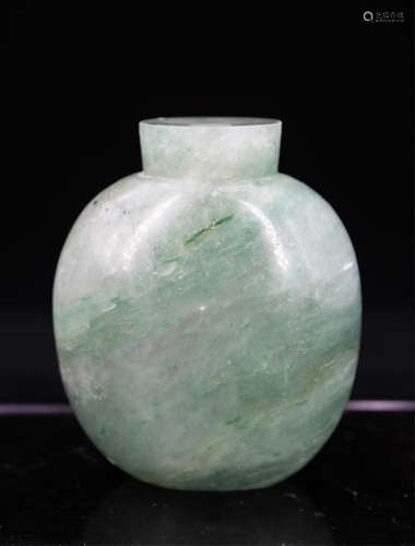 CHINESE JADEITE SNUFF BOTTLE