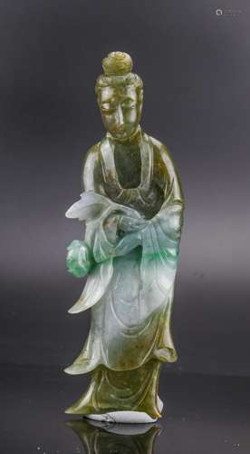 CHINESE JADEITE FIGURE OF LADY