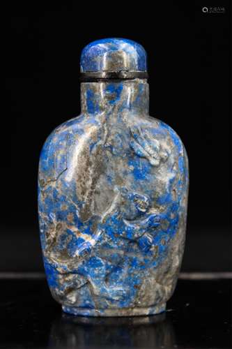 CHINESE LAPIS LAZULI SNUFF BOTTLE