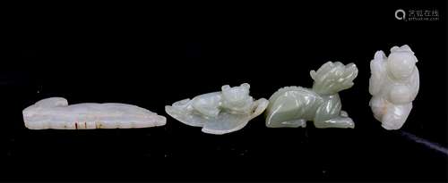 GROUP OF 4 CHINESE JADE ARTICLES