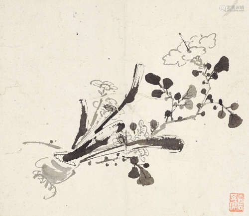 高其佩 1660～1734 花卉 镜心 水墨纸本