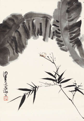 陈佩秋 b.1922 蜗牛 立轴 水墨纸本