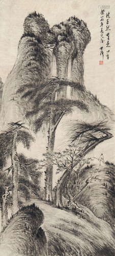 李世倬 1687～1770 山水 立轴 水墨纸本