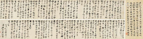 茅坤 1512～1601  书法 手卷 水墨纸本