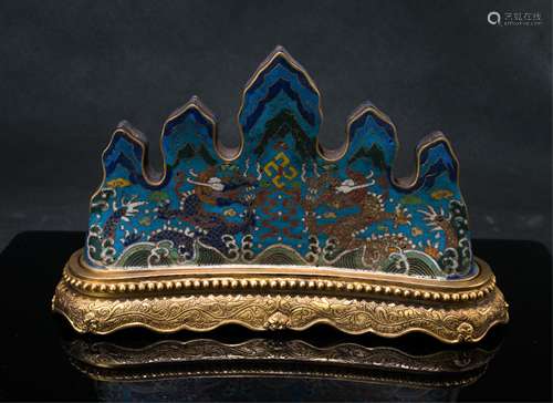 CHINESE CLOISONNE BRUSH REST