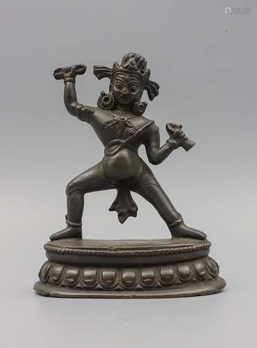 CHINESE BRONZE FIGURE OF VAJRAPANI