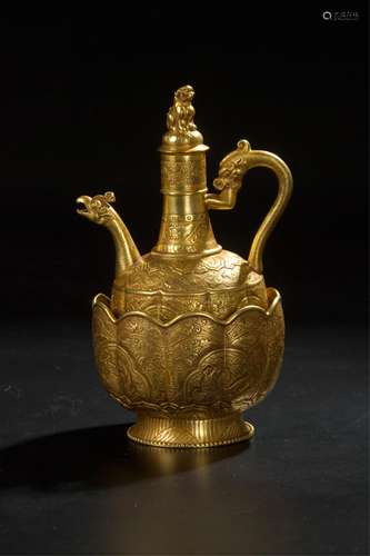 CHINESE SONG DYNASTY GOLD WINE WARMER