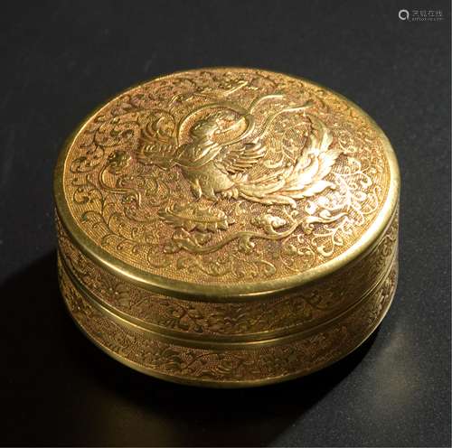 CHINESE SONG DYNASTY GOLD JEWELRY BOX