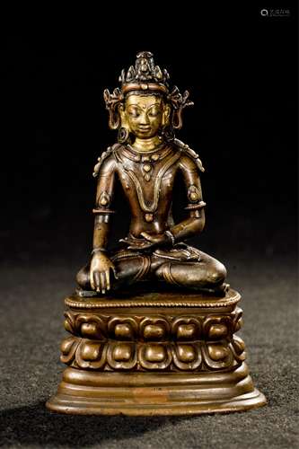 CHINESE BRONZE SEATED BUDDHA