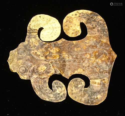 CHINESE FROG SHAPE GOLD SHEET ORNAMENT