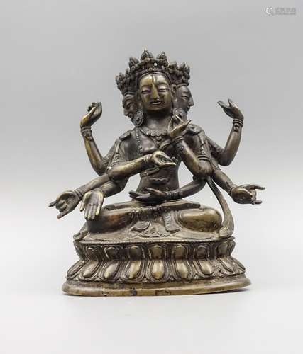 CHINESE BRONZE FIGURE OF NAMGYALMA