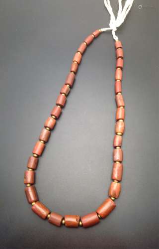 CHINESE AGATE BEADS NECKLACE